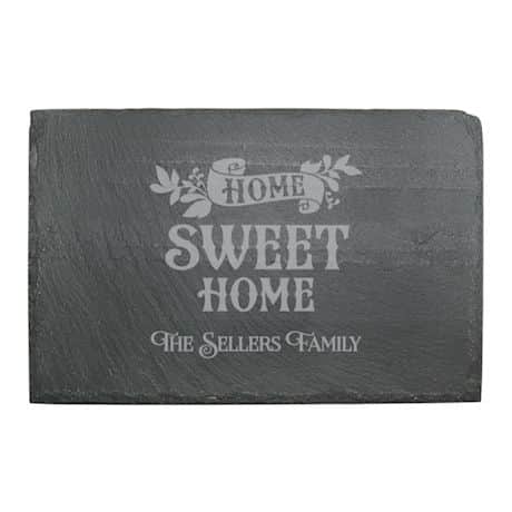 Personalized "Home Sweet Home" Slate Cheese Board