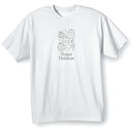 Children's Color Your Own Holiday Ornaments T-Shirt