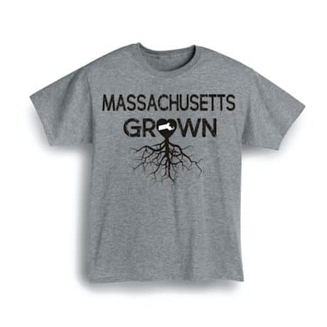 "Homegrown" T-Shirt - Choose Your State - Massachusetts