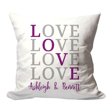 Personalized "Love" Pillow