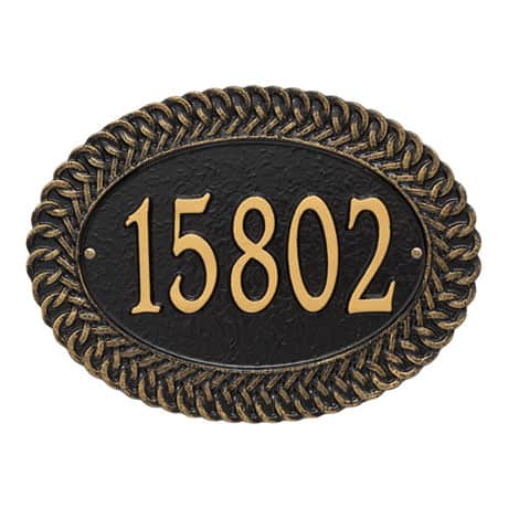 Personalized Chartwell Oval Address Plaque