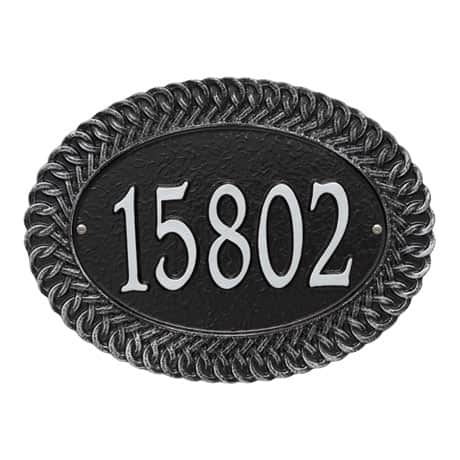 Personalized Chartwell Oval Address Plaque
