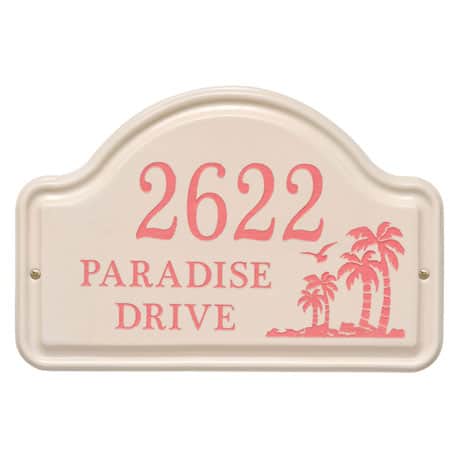 Personalized Palm Tree Arch Address Plaque