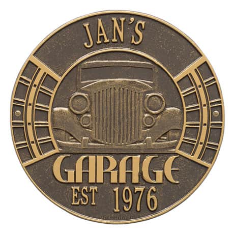 Personalized Vintage Garage Wall Plaque