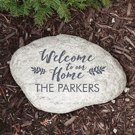 Personalized "Welcome" Family Name Garden Stone