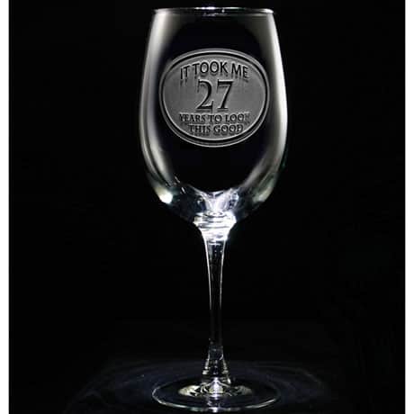 Personalized "It Took Me Years" Wine Glass