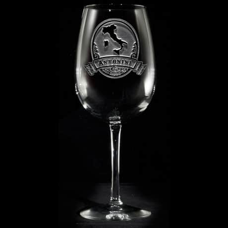 Personalized Italian Pride Wine Glass