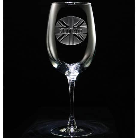 Personalized British Pride Wine Glass