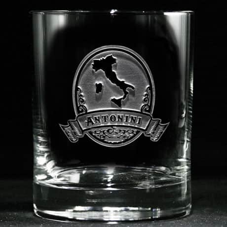 Personalized Italian Pride Whiskey Glass