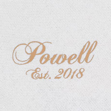 Personalized Family Name Ivory Throw Blanket