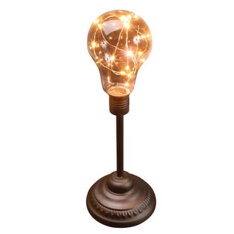 Table Desk Accent Lamp - Classic Lamp Post 12" H Metal LED Light