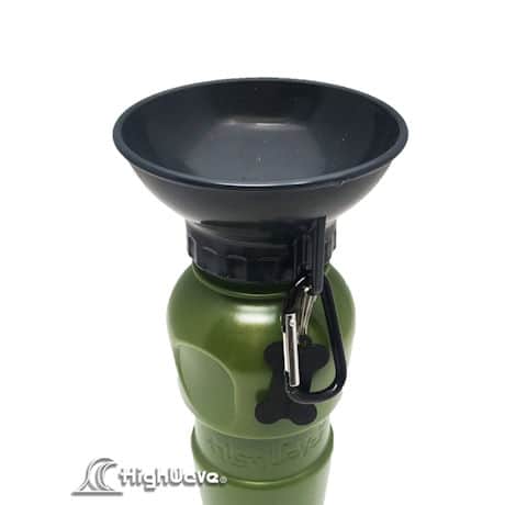 Highwave AutoDogMug Pet Sport Bottle - Portable Water Bowl - Holds 20 oz - Army Green