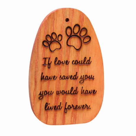 Amazing Grace Woodstock Chimes - Engraved Pet Memorial "If love could have saved you..."