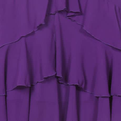 Women's Ruffled Purple Skirt - Asymmetrical Tiered Broom Style