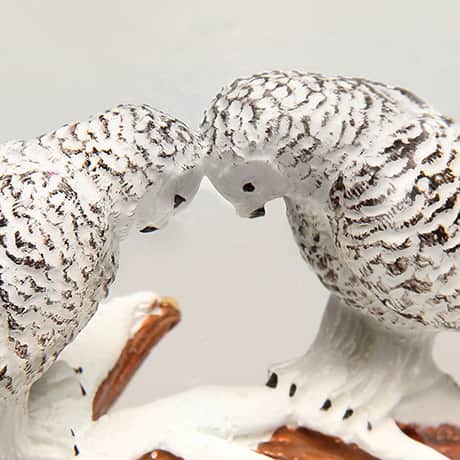Perfect Pair Owl Musical Snow Globe