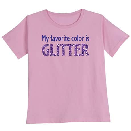 My Favorite Color is Glitter Women&#39;s T-Shirt in Pink