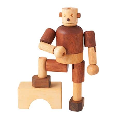 All Natural Wood Wooden Robot Toy