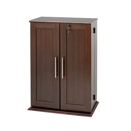Locking Media Storage Cabinet with Shaker Doors For CDs & DVDs
