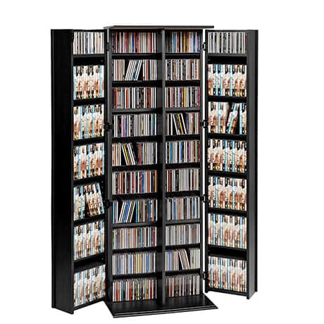 Grande Locking Media Storage Cabinet with Shaker Doors - CDs, & DVDs