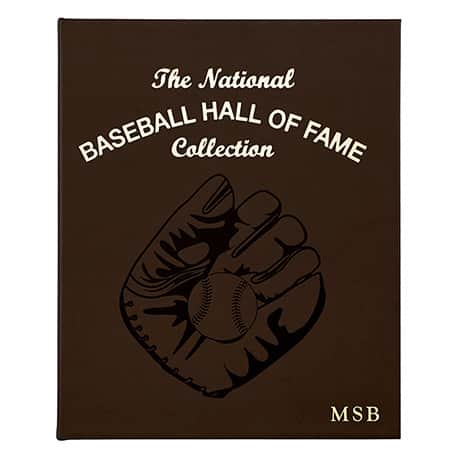 Personalized Leather-Bound National Baseball Hall of Fame Collection Hardcover Book