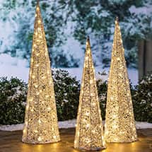 Alternate image Set Of 3 LED Christmas Trees