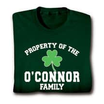 Alternate image Personalized Property of the "Your Name" Irish Family T-Shirt or Sweatshirt