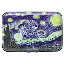 Alternate image Fine Art Identity Protection RFID Wallet - van Gogh Starry Night