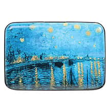 Alternate image Fine Art Identity Protection RFID Wallet - van Gogh Starry River