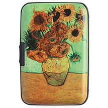 Alternate image Fine Art Identity Protection RFID Wallet - van Gogh Sunflowers