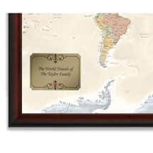 Alternate image Personalized World Traveler Map Set Framed with Pins