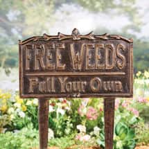 Alternate image Free Weeds Yard Sign