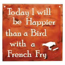 Alternate image Happier Than a Bird with a French Fry Wall Art