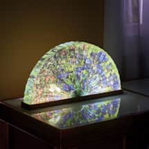 Alternate image van Gogh Irises Fan-Shaped Accent Lamp