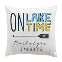 Alternate image Personalized On Lake Time Pillow
