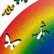 Alternate image Rainbow Laser Cut Wood Puzzle