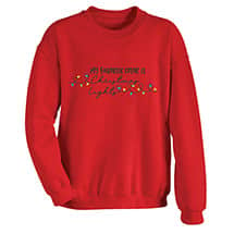 Alternate image My Favorite Color Is Christmas Lights T-Shirt or Sweatshirt