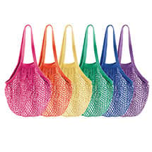 Alternate image Rainbow Mesh Shopping Bags - Set of 6