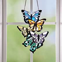 Alternate image Stained Glass Butterflies Panel