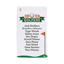 Alternate image Personalized Top Ten Golfers Towel