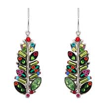 Alternate image Bejeweled Christmas Tree Earrings