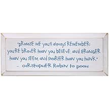 Alternate image Christopher Robin Promise Me You'll Always Remember - Winnie the Pooh Plaque