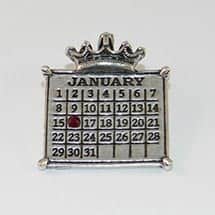 Alternate image Personalized Calendar Crown Charm