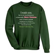 Alternate image Personalized A Very Legal Christmas T-Shirt or Sweatshirt