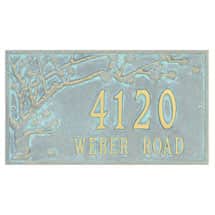 Alternate image Personalized 2-Line Cherry Blossoms Address Sign