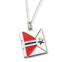 Alternate image U.S. Military Star Honor Guard Envelope Necklace