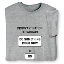 Alternate image Procrastination Flowchart T-Shirt