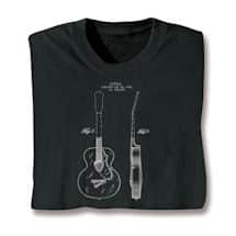 Alternate image Vintage Patent Drawing Shirts - Guitar