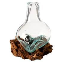 Alternate image Molten Glass and Wood Vase