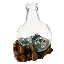 Alternate image Molten Glass and Wood Vase