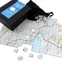 Alternate image Home Sweet Home Wooden Map Puzzle - Centered on Your Home Address